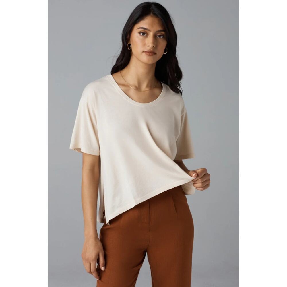 Vetta Convertible Tee Favorites in Vintage Cream Small Pullover Short Sleeve